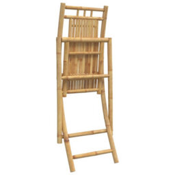 Berkfield Folding Garden Chairs 6 Pcs 46X66X99 Cm Bamboo - thumbnail 8