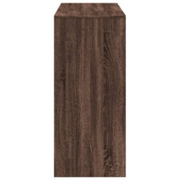 Berkfield Bar Table With Shelf Brown Oak 124X46X103.5 Cm Engineered Wood - thumbnail 5