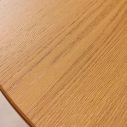 Sweeek - Round Rubberwood Dining Table And Oak Veneer 4 Seats, Natural, 115X115X73 Cm - Estelle - thumbnail 5