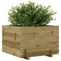 Berkfield Rustic Garden Planter 70X70X49.5 Cm Impregnated Wood Pine - thumbnail 4