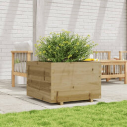 Berkfield Rustic Garden Planter 70X70X49.5 Cm Impregnated Wood Pine - thumbnail 3