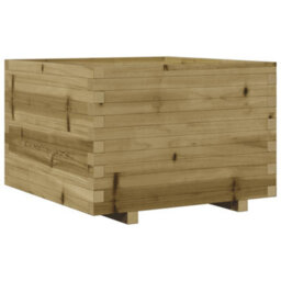 Berkfield Rustic Garden Planter 70X70X49.5 Cm Impregnated Wood Pine