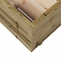 Berkfield Rustic Garden Planter 70X70X49.5 Cm Impregnated Wood Pine - thumbnail 8