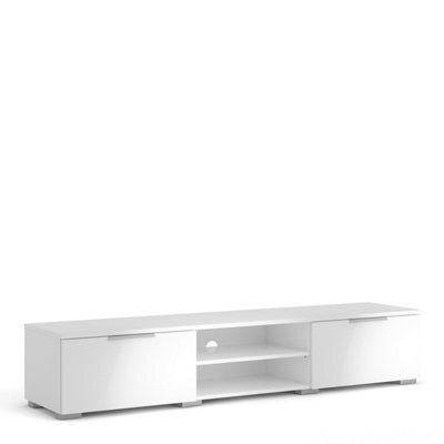 Furniture To Go Match Tv Unit 2 Drawers 2 Shelf In White High Gloss - image 1