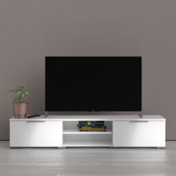 Furniture To Go Match Tv Unit 2 Drawers 2 Shelf In White High Gloss - thumbnail 5