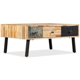 Berkfield Durable Coffee Table Solid Reclaimed Teak 90X65X40 Cm - thumbnail 2