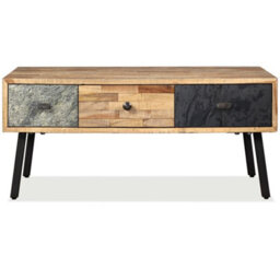 Berkfield Durable Coffee Table Solid Reclaimed Teak 90X65X40 Cm - thumbnail 3