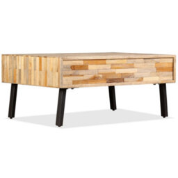 Berkfield Durable Coffee Table Solid Reclaimed Teak 90X65X40 Cm - thumbnail 4