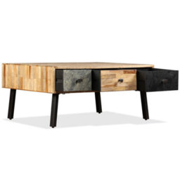 Berkfield Durable Coffee Table Solid Reclaimed Teak 90X65X40 Cm - thumbnail 5