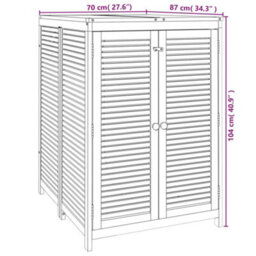 Berkfield Garden Storage Box 70X87X104 Cm Solid Wood Acacia - thumbnail 9