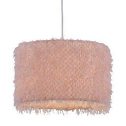 First Choice Lighting Rogers - Pink Shaggy 30Cm Easy Fit Pendant Shade - thumbnail 2