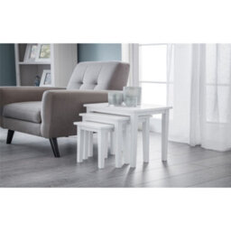 Ashfield Stylish Pure White Nest Of Tables