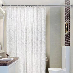Silver 55To85Cm Heavy Duty Extendable Telescopic Shower Curtain Pole Rail Rod Bath Door Window - thumbnail 3