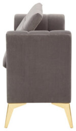 Gfw Pettine Velvet Storage Ottoman Bench Grey - thumbnail 7