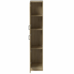Affine Bathroom Tall Unit Cabinet Oak Effect Soft Close Door Floor Standing Modern - thumbnail 4