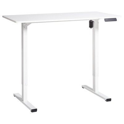 Beliani Electric Adjustable Standing Desk Tavares White 120 Cm 60 Cm - image 1