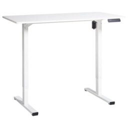 Beliani Electric Adjustable Standing Desk Tavares White 120 Cm 60 Cm - thumbnail 1