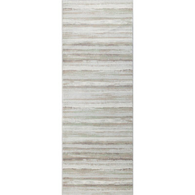Livabliss Roma-Modern Brown Grey Green Living Dining Bedroom Rug 80 X 220 Cm Easy Care, Non Shedding - image 1