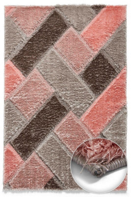 Think Rug Olympia 2239 Grey Pink Rug-160Cm X 220Cm - image 1
