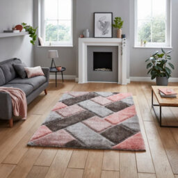 Think Rug Olympia 2239 Grey Pink Rug-160Cm X 220Cm - thumbnail 2
