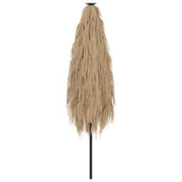 Berkfield Garden Parasol With Leds And Steel Pole Brown 300X200X250 Cm - thumbnail 7