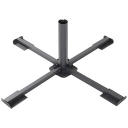 Living And Home Cross Shape Portable Foldable Metal Parasol Base Patio Umbrella Stand Black - thumbnail 4