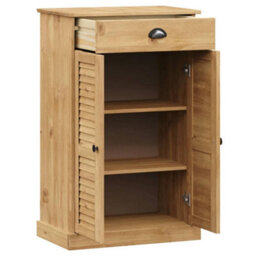 Berkfield Shoe Cabinet Vigo 60X35X96 Cm Solid Wood Pine - thumbnail 5