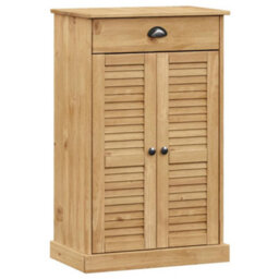 Berkfield Shoe Cabinet Vigo 60X35X96 Cm Solid Wood Pine - thumbnail 2