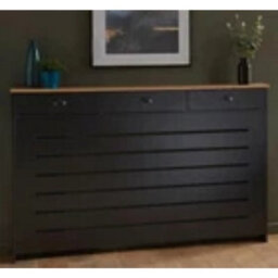 Radiator Cover Cabinet Modern Drawer Storage Mdf Horizontal Cream Grey Black - thumbnail 2