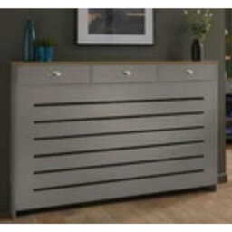 Radiator Cover Cabinet Modern Drawer Storage Mdf Horizontal Cream Grey Black - thumbnail 3