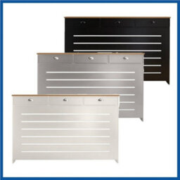 Radiator Cover Cabinet Modern Drawer Storage Mdf Horizontal Cream Grey Black - thumbnail 1