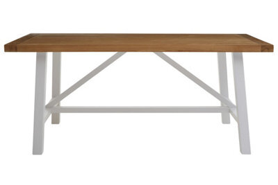 Orsina Natural Oak Dining Table, Sturdy Birch Wood Base Dining Table, Dining Table With Contrasting Appeal - image 1