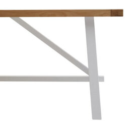 Orsina Natural Oak Dining Table, Sturdy Birch Wood Base Dining Table, Dining Table With Contrasting Appeal - thumbnail 4