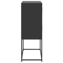 Berkfield Sideboard Black 68.5X38.5X107 Cm Steel - thumbnail 7