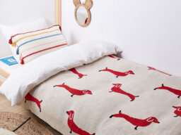 Beliani Blanket Reerh Cotton 130 X 170 Cm Beige - thumbnail 2