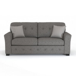 Furnishings For Less UK Hartley Grey 3 Seater Sofa Full Back Tufted Cushions - thumbnail 1