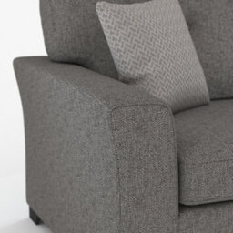 Furnishings For Less UK Hartley Grey 3 Seater Sofa Full Back Tufted Cushions - thumbnail 6