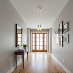Ceiling Rose 2 Outlet Chrome 120mm Round Metal 25mm Height Ceiling Plate For Dual Pendant Lighting And Ceiling Light Fittings - thumbnail 7
