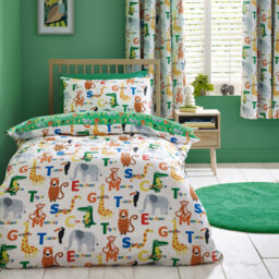 Catherine Lansfield Animal Magic Reversible Duvet Cover Set With Pillowcase Natural - thumbnail 1