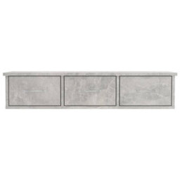 Vidaxl Wall-Mounted Drawer Shelf Concrete Grey 88X26X18.5 Cm Engineered Wood - thumbnail 4