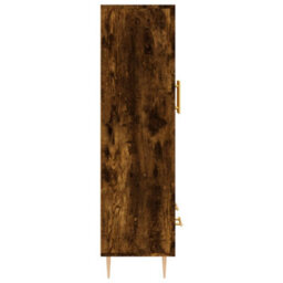 Berkfield Highboard Smoked Oak 69.5X31X115 Cm Engineered Wood - thumbnail 7