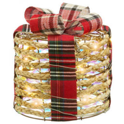 Beliani Set Of 3 Christmas Decorations Led Vejlen Christmas Gifts 20/25/30 Cm Beige - thumbnail 4