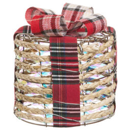 Beliani Set Of 3 Christmas Decorations Led Vejlen Christmas Gifts 20/25/30 Cm Beige - thumbnail 5