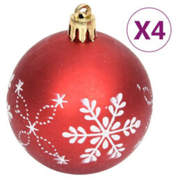 Berkfield 108 Piece Christmas Bauble Set Red And White - thumbnail 4