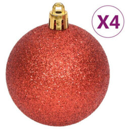 Berkfield 108 Piece Christmas Bauble Set Red And White - thumbnail 6