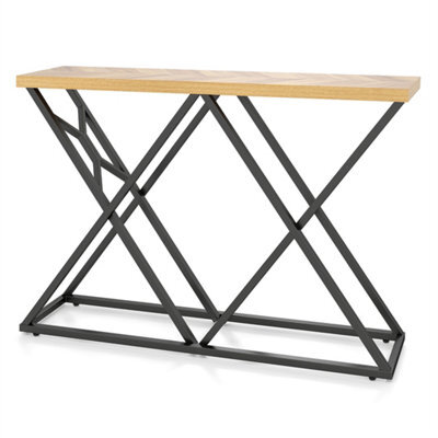 Farmhouse Entryway Table 140Cm Console Table Black - image 1