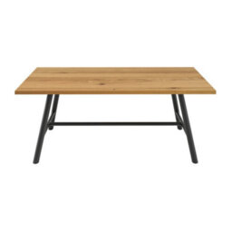 Wyld Haus Northmere 200Cm Tawny Grain Wood-Effect Dining Table With Black Metal Hairpin Legs - thumbnail 2