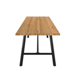 Wyld Haus Northmere 200Cm Tawny Grain Wood-Effect Dining Table With Black Metal Hairpin Legs - thumbnail 4