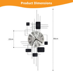 Crystals Modern Luxury Large Wall Clock  Decorative Big Clock For Living Room & Home Decor - thumbnail 2