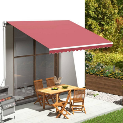 Berkfield Replacement Fabric For Awning Burgundy Red 4X3 M - image 1